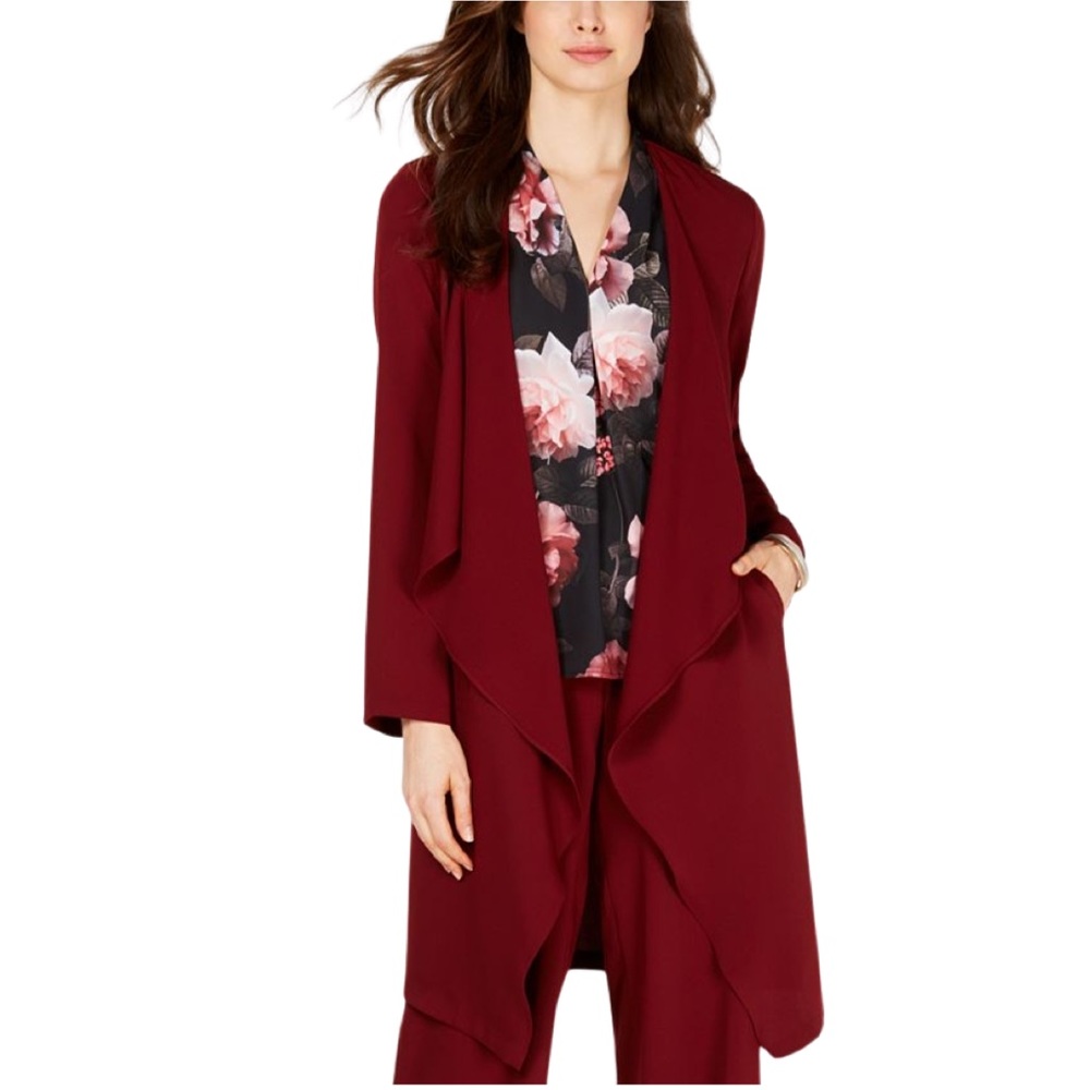 Nine West Draped Open Front Jacket Size L